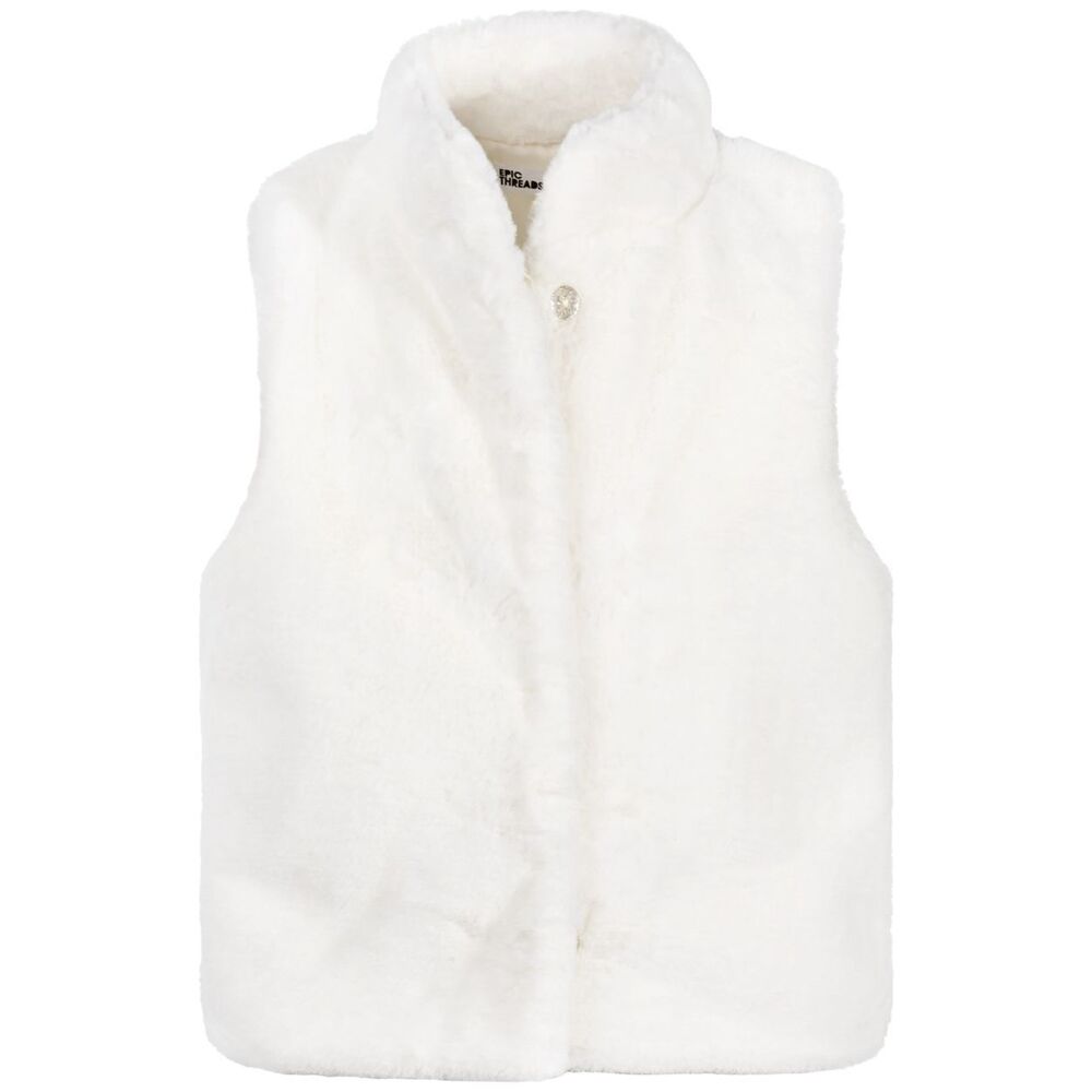 Epic Threads Toddler Girls Faux Fur Vest, Created for Macy's - Angel White‎ Size
